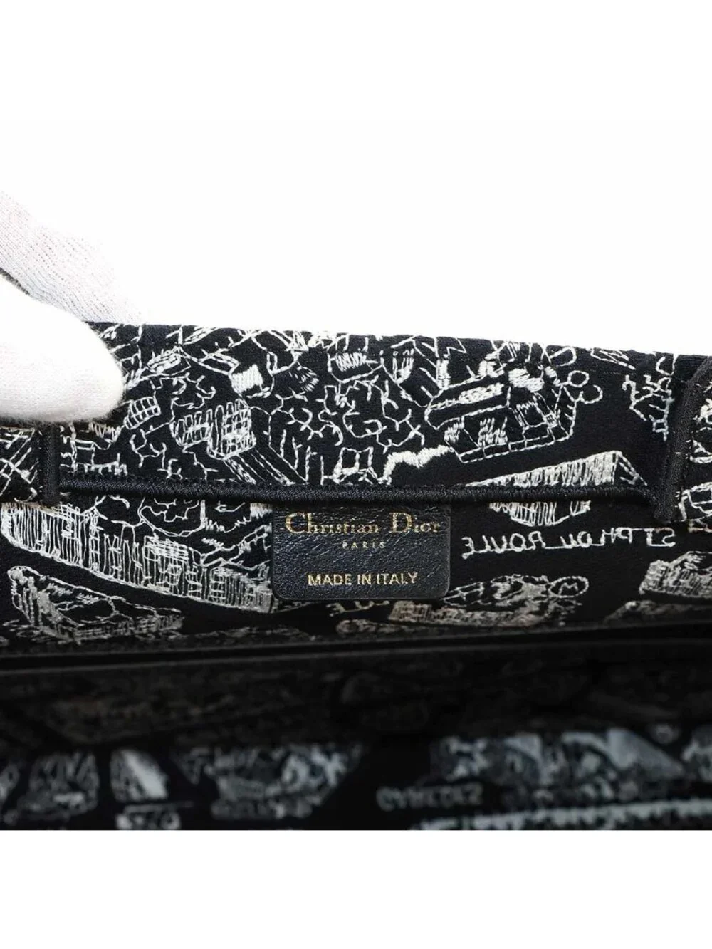 Dior Plan de Paris Book Tote Medium Canvas Black